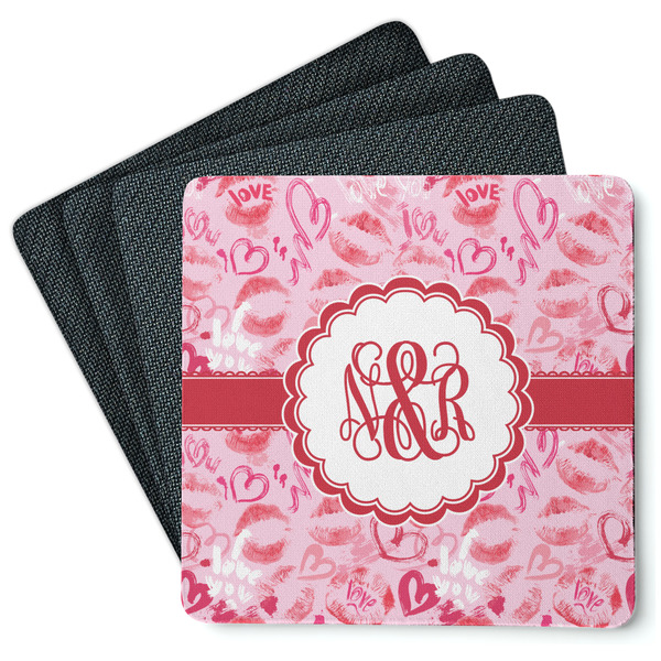 Lips n Hearts Coaster Rubber Back - Main