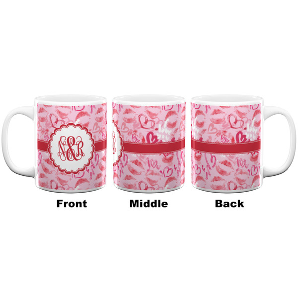 Lips n Hearts Coffee Mug - 11 oz - White APPROVAL