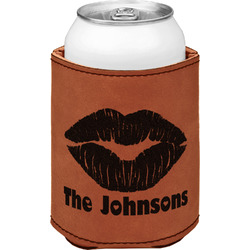 Lips n Hearts Leatherette Can Sleeve - Single Sided (Personalized)