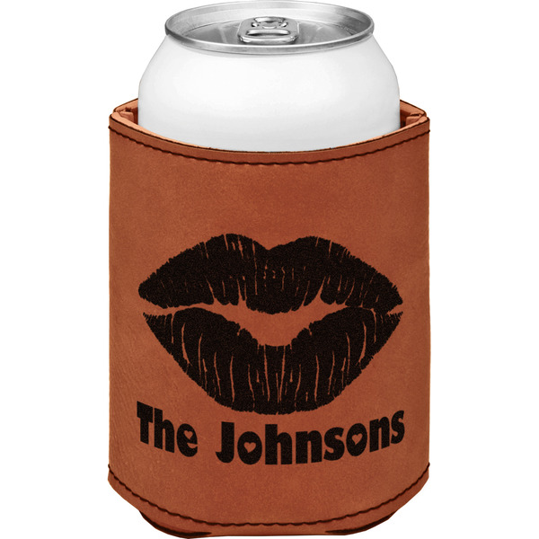 Custom Lips n Hearts Leatherette Can Sleeve - Single Sided (Personalized)