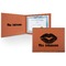 Lips n Hearts Cognac Leatherette Diploma / Certificate Holders - Front and Inside - Main