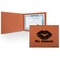 Lips n Hearts Cognac Leatherette Diploma / Certificate Holders - Front only - Main