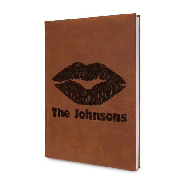 Custom Lips n Hearts Leatherette Journal - Double Sided (Personalized)