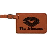 Lips n Hearts Leatherette Luggage Tag (Personalized)