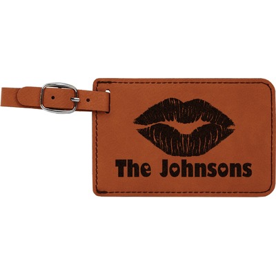 Lips n Hearts Leatherette Luggage Tag (Personalized)