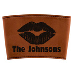 Lips n Hearts Leatherette Cup Sleeve (Personalized)