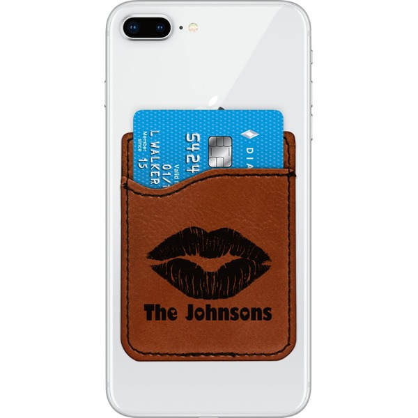 Custom Lips n Hearts Leatherette Phone Wallet (Personalized)