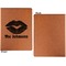 Lips n Hearts Cognac Leatherette Portfolios with Notepad - Large - Single Sided - Apvl
