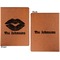 Lips n Hearts Cognac Leatherette Portfolios with Notepad - Small - Double Sided- Apvl