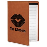 Lips n Hearts Leatherette Portfolio with Notepad - Small - Double Sided (Personalized)