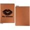 Lips n Hearts Cognac Leatherette Portfolios with Notepad - Small - Single Sided- Apvl