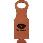 Lips n Hearts Leatherette Wine Tote (Personalized)
