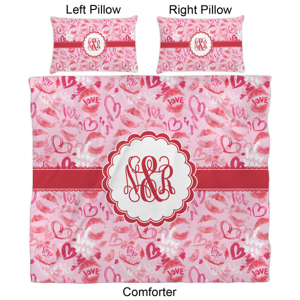 Lips n Hearts Comforter Set - King - Approval