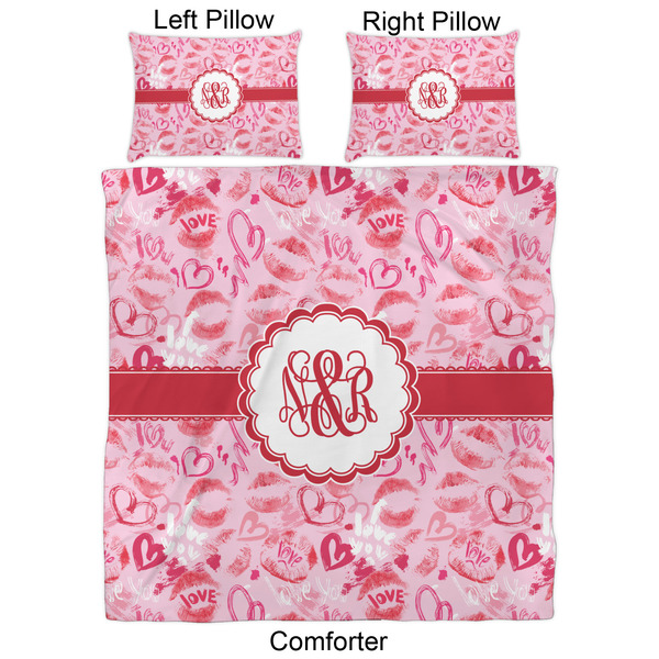 Lips n Hearts Comforter Set - Queen - Approval
