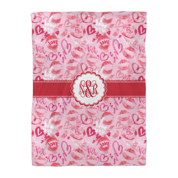 Lips n Hearts Comforter - Twin XL - Front