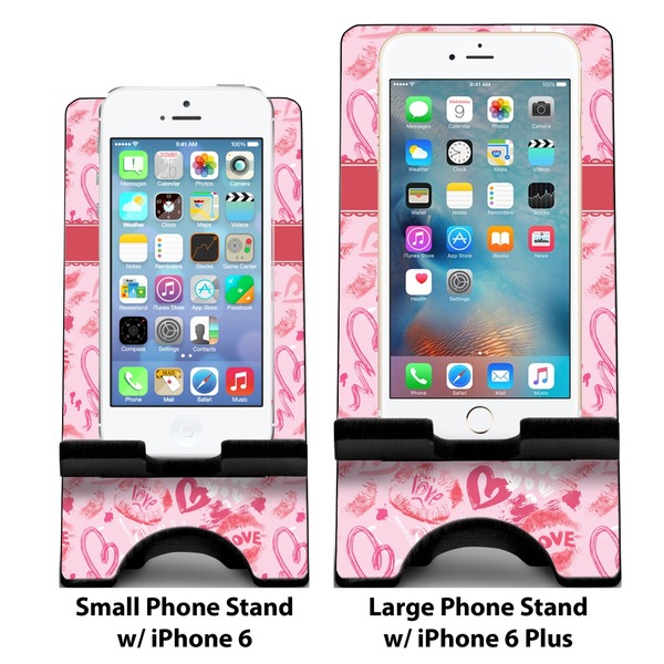 Lips n Hearts Compare Phone Stand Sizes - with iPhones