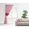 Lips n Hearts Curtain With Window and Rod - in Room Matching Pillow
