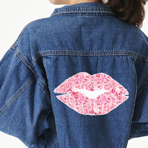 Custom Lips n Hearts Twill Iron On Patch - Custom Shape - 3XL