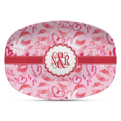 Lips n Hearts Plastic Platter - Microwave & Oven Safe Composite Polymer (Personalized)