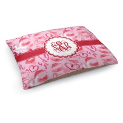 Lips n Hearts Dog Bed - Medium w/ Couple's Names