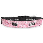 Lips n Hearts Deluxe Dog Collar - Large (13" to 21") (Personalized)