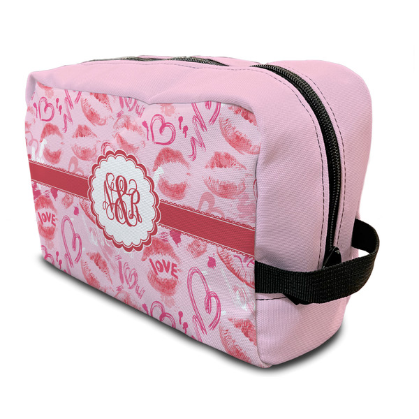Custom Lips n Hearts Toiletry Bag / Dopp Kit (Personalized)