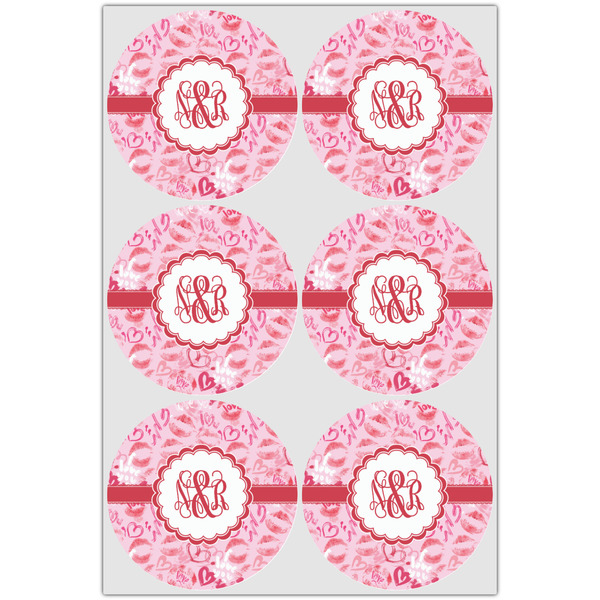 Lips n Hearts Drink Topper - Large - Set of 6