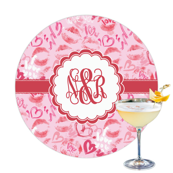 Custom Lips n Hearts Printed Drink Topper (Personalized)