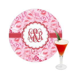 Lips n Hearts Printed Drink Topper -  2.5" (Personalized)