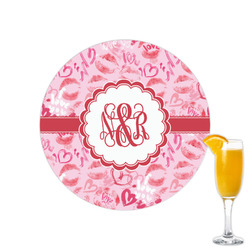 Lips n Hearts Printed Drink Topper - 2.15" (Personalized)