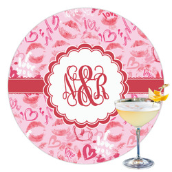 Lips n Hearts Printed Drink Topper - 3.5" (Personalized)