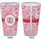 Lips n Hearts Pint Glass - Full Color - Front & Back Views