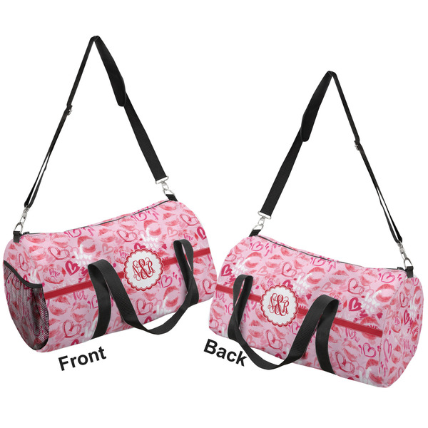 Lips n Hearts Duffle bag large front and back sides