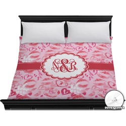 Lips n Hearts Duvet Cover - King (Personalized)