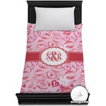 Lips n Hearts Duvet Cover - Twin (Personalized)
