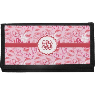 Lips n Hearts Canvas Checkbook Cover (Personalized)