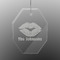 Lips n Hearts Engraved Glass Ornaments - Octagon