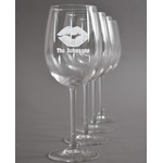 Lips n Hearts Wine Glasses (Set of 4) (Personalized)
