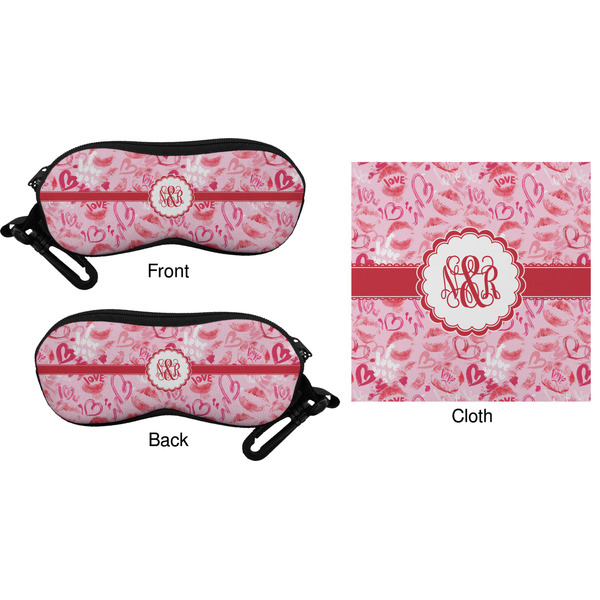 Lips n Hearts Eyeglass Case & Cloth (Approval)