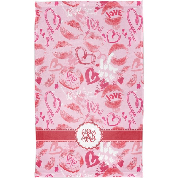 Lips n Hearts Finger Tip Towel - Full View