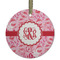 Lips n Hearts Frosted Glass Ornament - Round