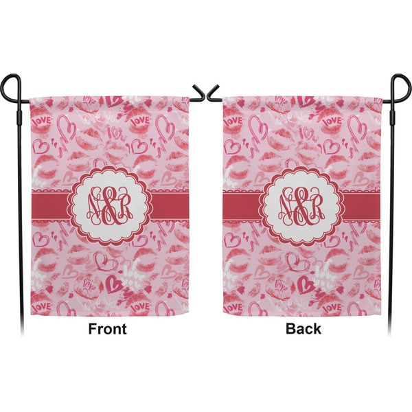 Lips n Hearts Garden Flag - Double Sided Front and Back