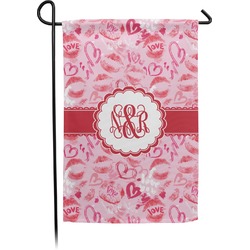 Lips n Hearts Small Garden Flag - Double Sided w/ Couple's Names