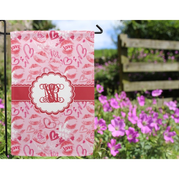 Lips n Hearts Garden Flag - Outside In Flowers