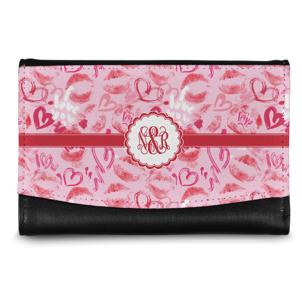 Custom Lips n Hearts Genuine Leather Women's Wallet - Small (Personalized)
