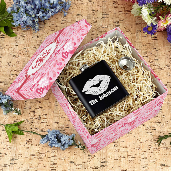 Lips n Hearts Gift Boxes with Lid - Canvas Wrapped - Large - In Context