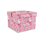 Lips n Hearts Gift Box with Lid - Canvas Wrapped - Small (Personalized)