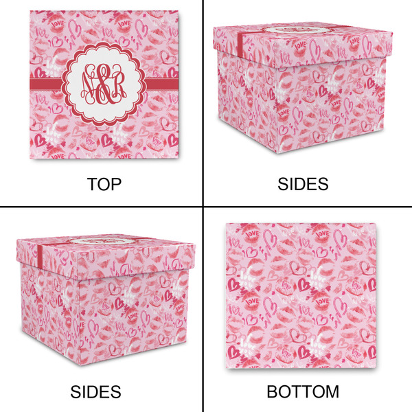 Lips n Hearts Gift Boxes with Lid - Canvas Wrapped - X-Large - Approval