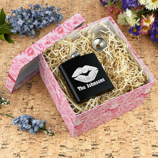 Lips n Hearts Gift Boxes with Lid - Canvas Wrapped - X-Large - In Context