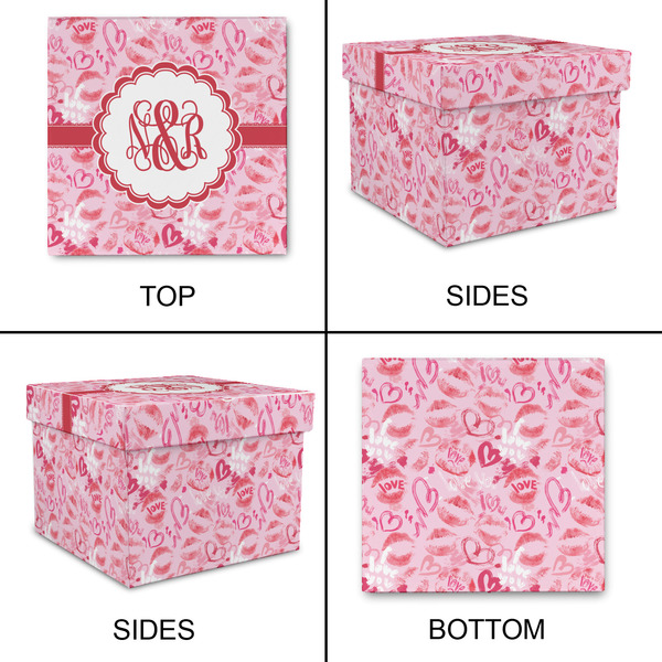 Lips n Hearts Gift Boxes with Lid - Canvas Wrapped - XX-Large - Approval